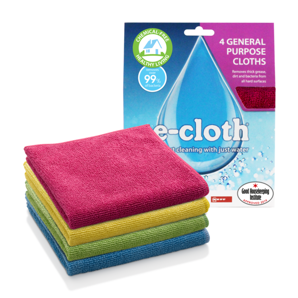 Remove Light Grease Dirt & Finger Marks Assorted Colours 1 Pack E-Cloth Cloths 
